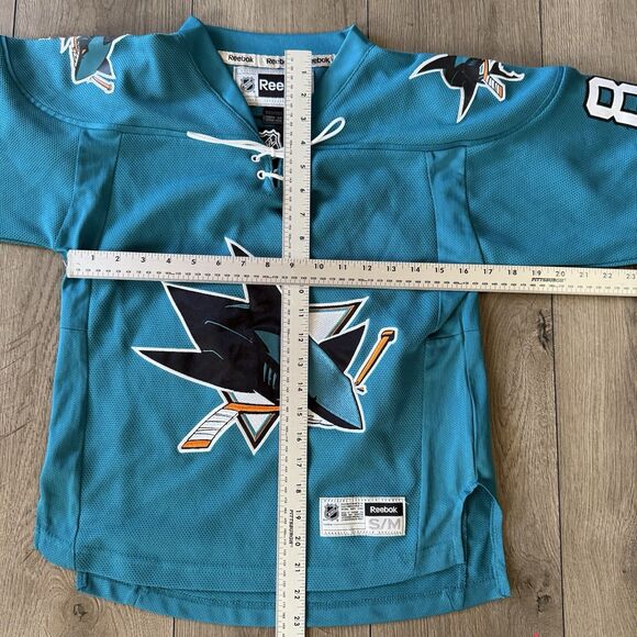 San Jose NHL Sharks Brent Burns 88 Youth Jersey S/M - Picture 3 of 16
